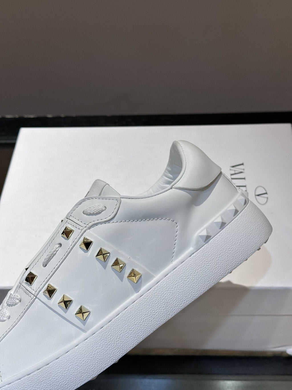 Valentino Gold Stud Low-Top Sneakers — detail