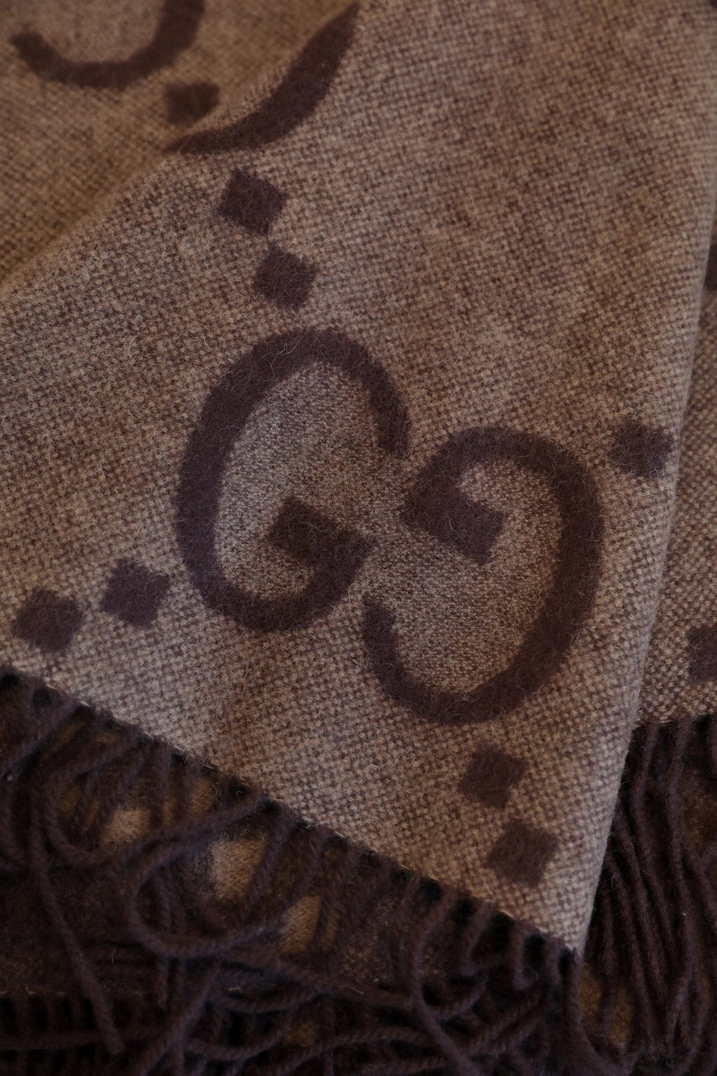Gucci Fringed Monogram Cape — fabric
