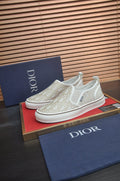 Dior Cream Patterned Slip-On Sneakers — hero