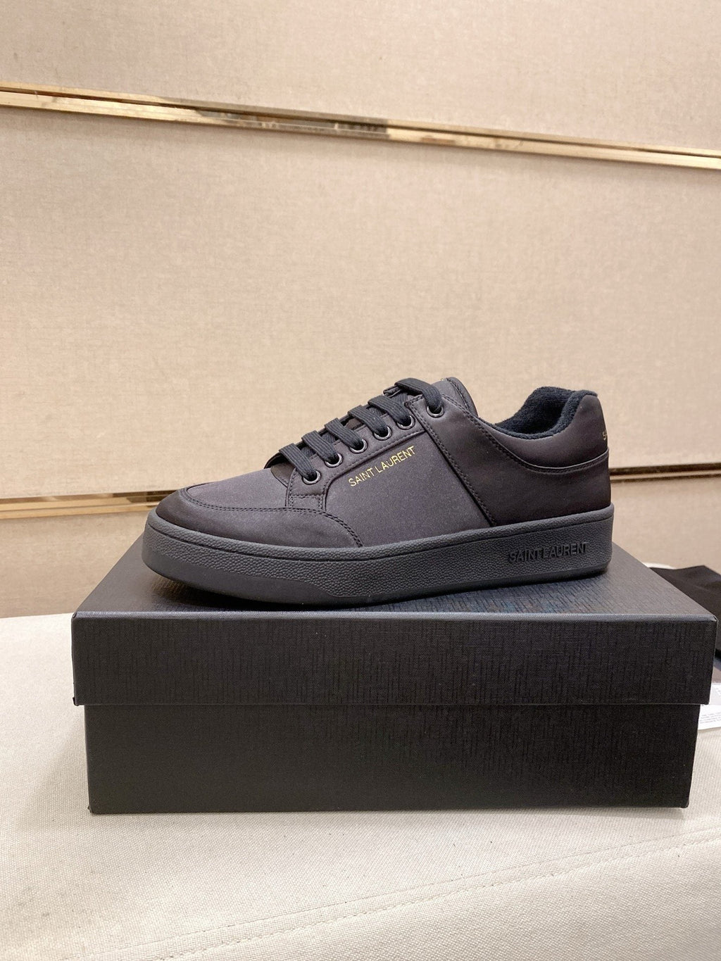 Saint Laurent Dark Gray Low-Top Sneakers — hero