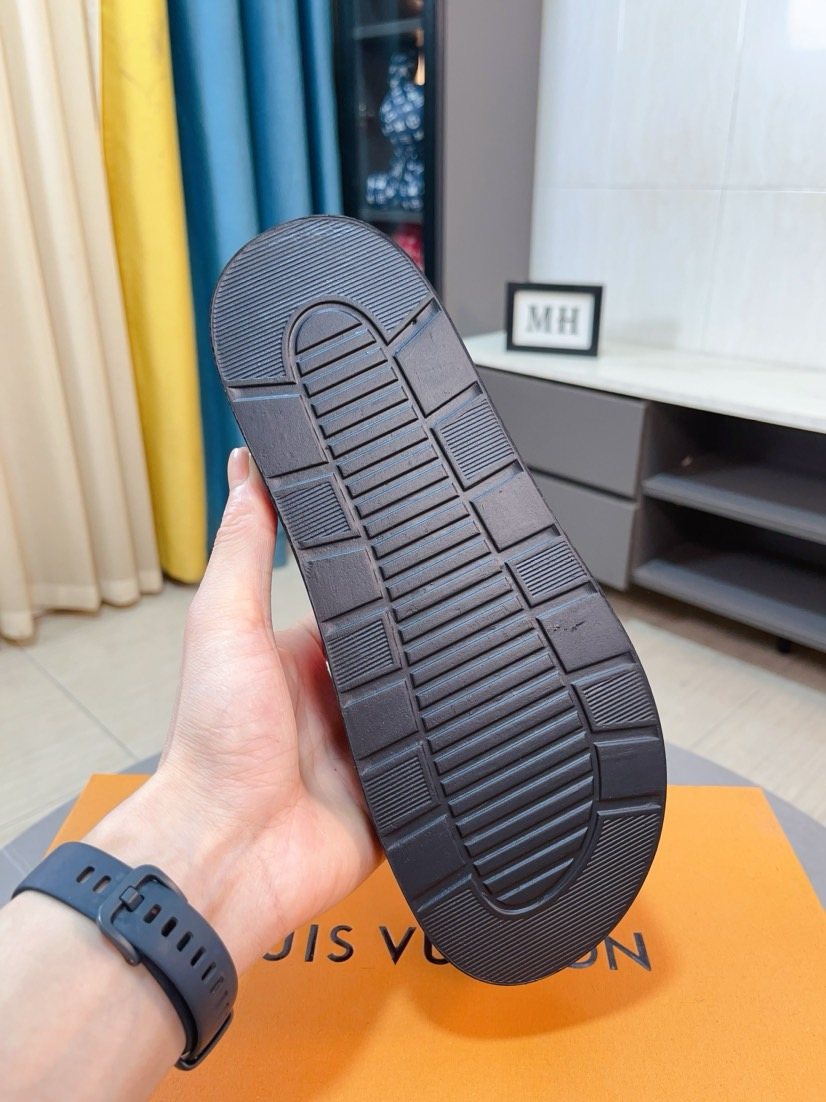Louis Vuitton Multicolor Strap Slide Sandals — back