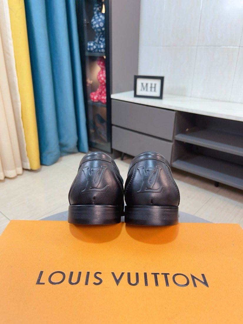 Louis Vuitton Black Hardware Loafers — back