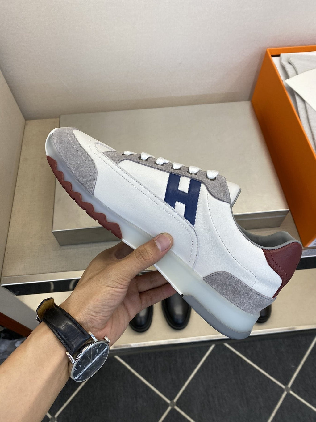 Men's Color-Block Low-Top Sneakers — side