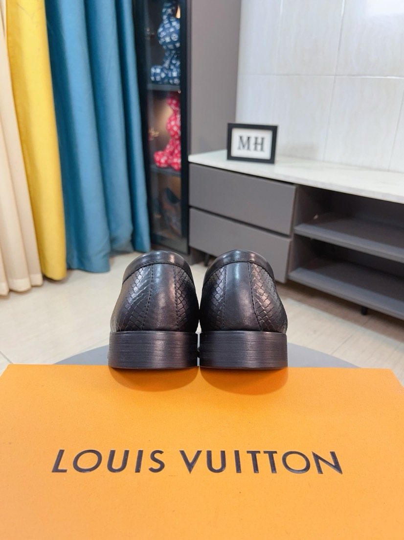Louis Vuitton Black Tassel Loafers — back