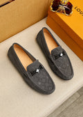 Louis Vuitton Embossed Metal-Detail Loafers — hero