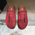 Zegna Layered Vamp Slide Sandals — front