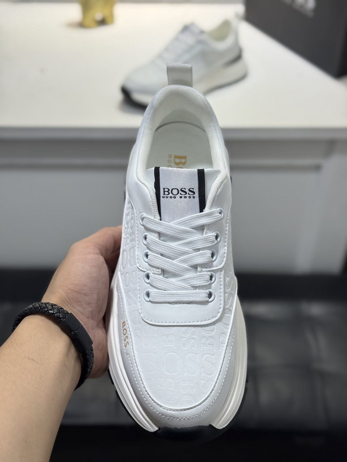 BOSS Low-Top Lace-Up Sneakers — front