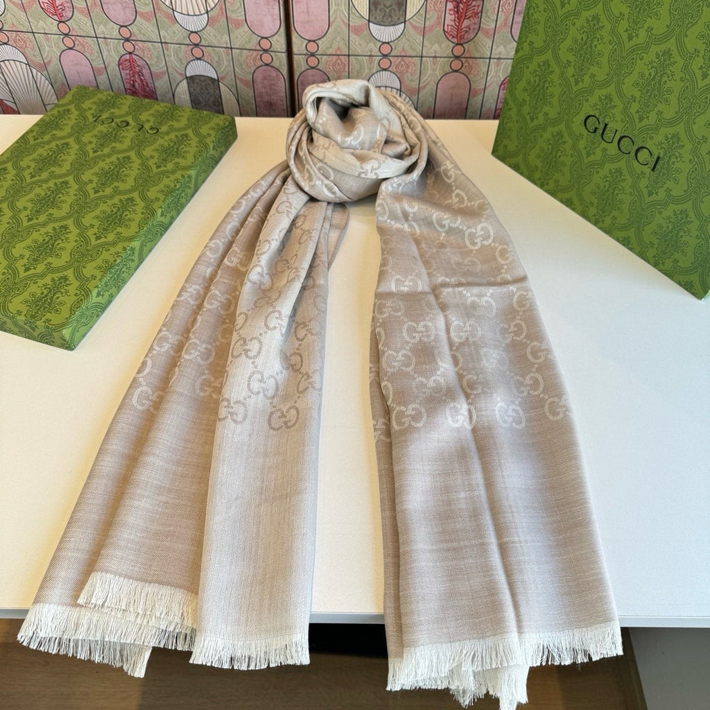 Gucci Fringed Monogram Scarf — hero
