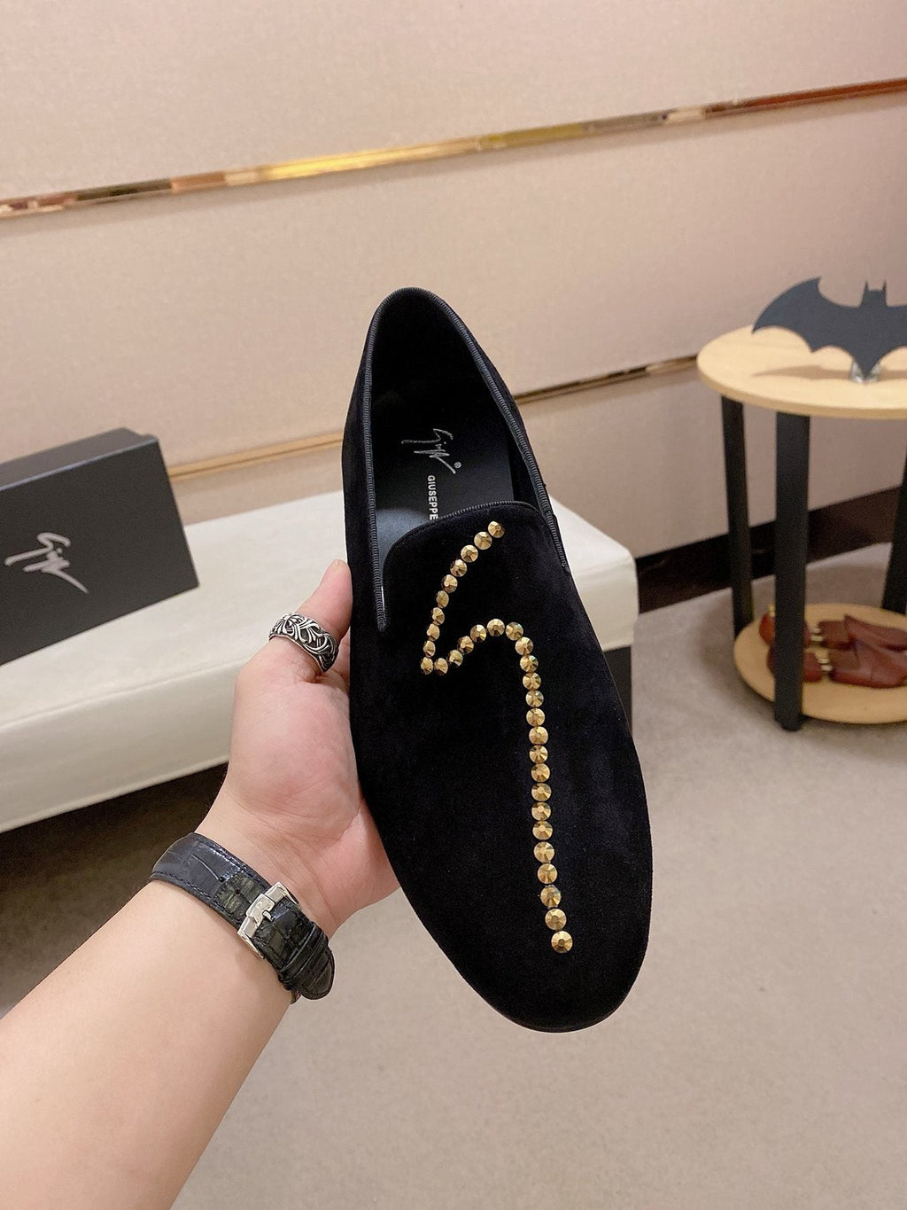 Giuseppe Zanotti Rhinestone Loafers — front