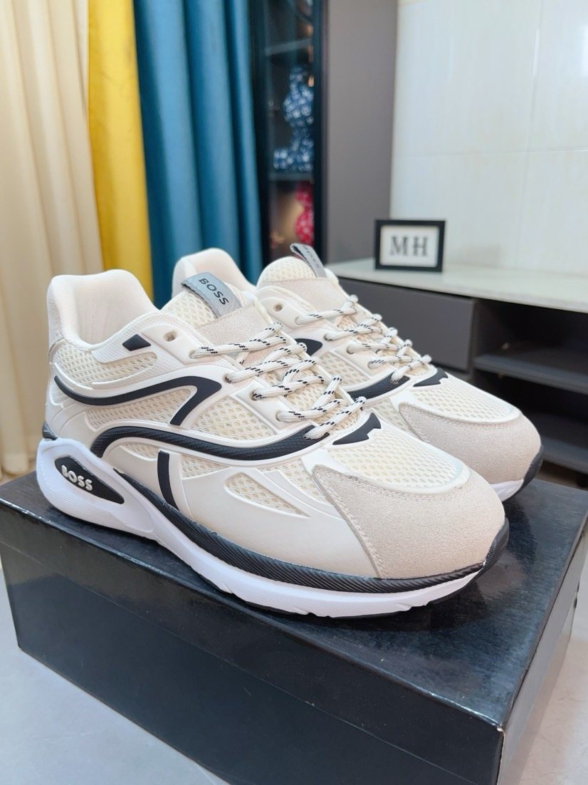 Hugo Boss Mesh Panel Sneakers — front