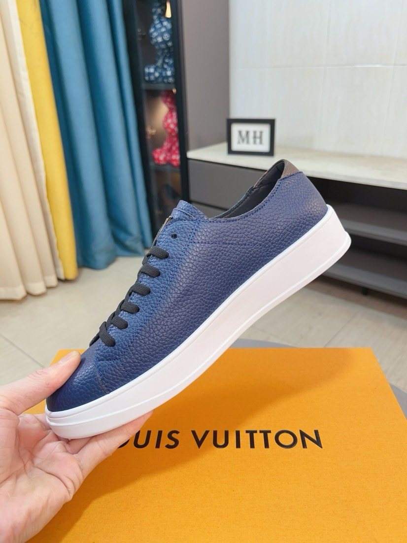 Louis Vuitton Textured Low-Top Sneakers — side