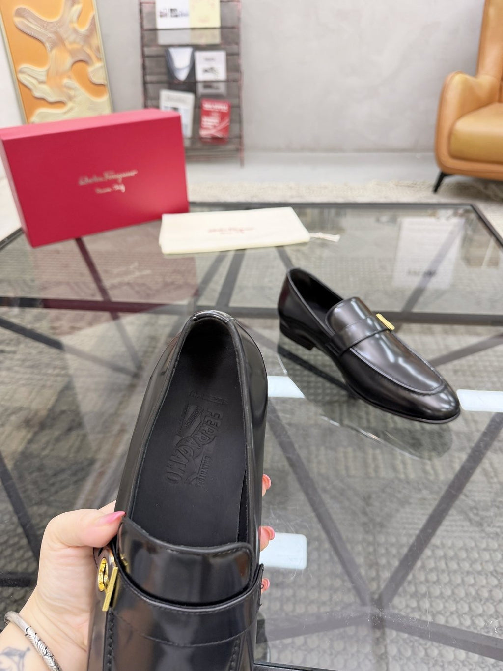 Men's Ring Detail Slip-On Loafers — detail