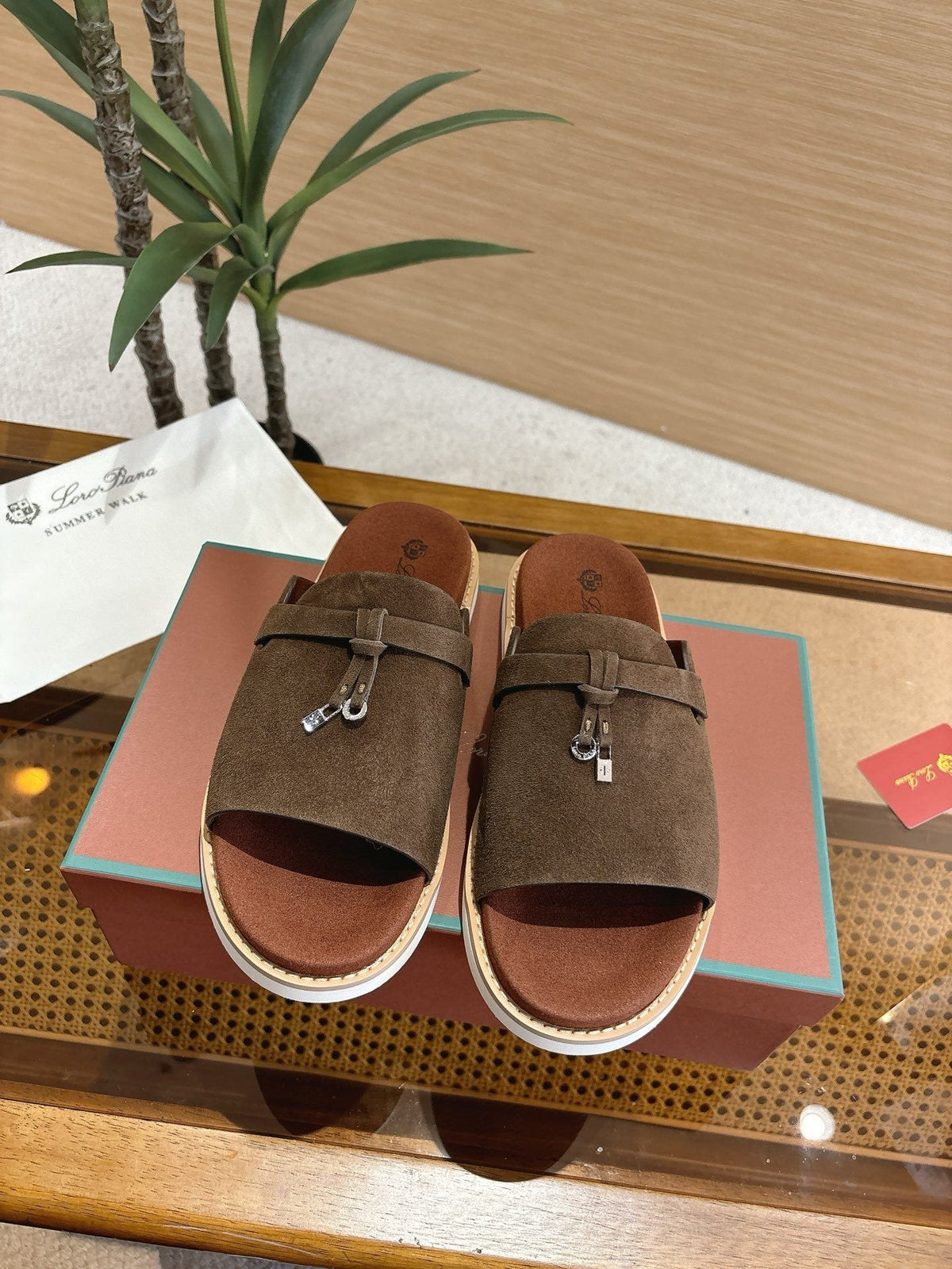 Loro Piana Cross-Strap Mule Sandals — hero