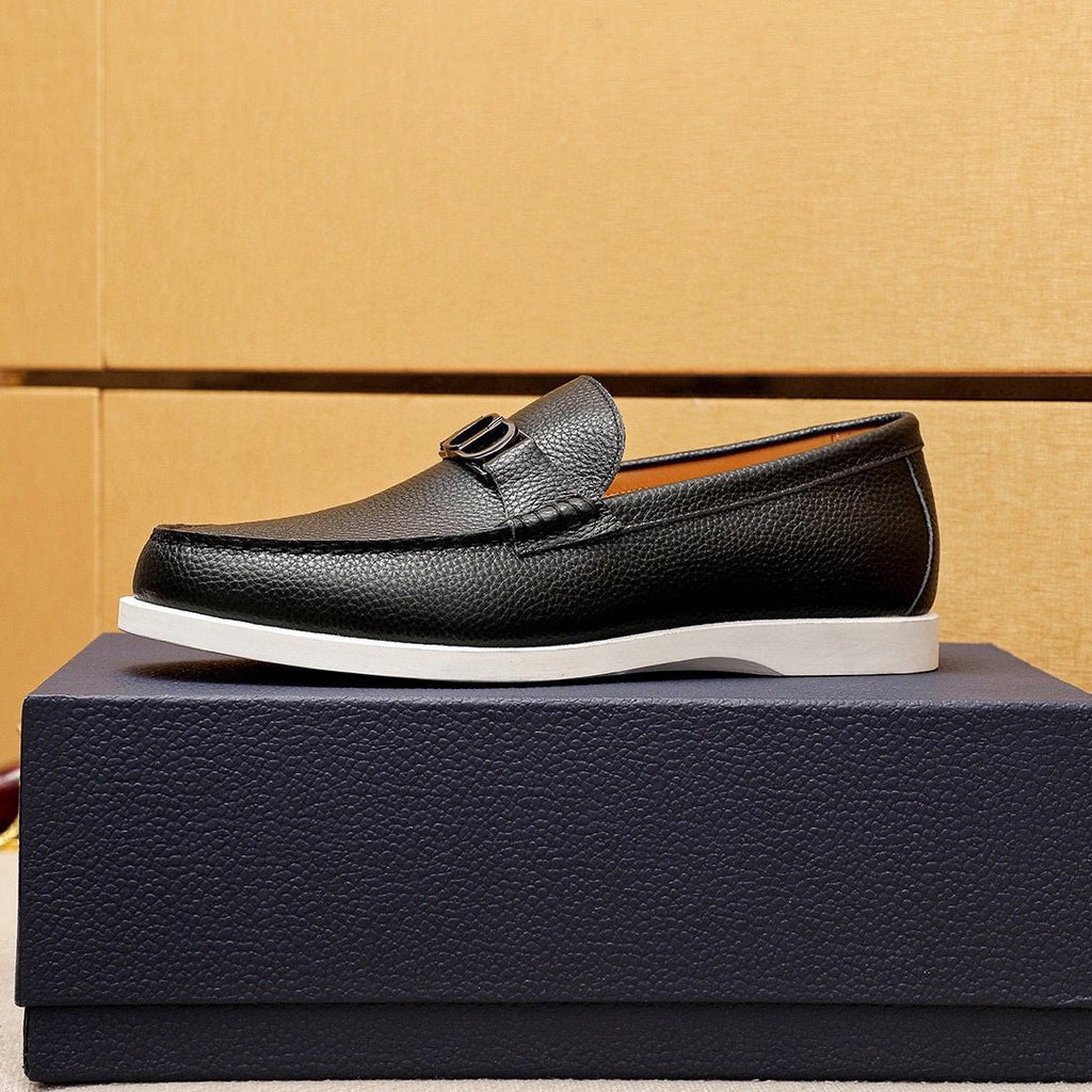 Dior Textured Leather Slip-On Shoes — model