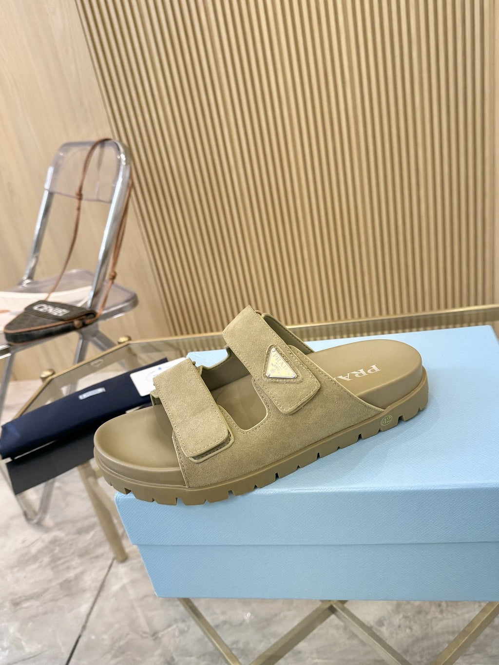 Prada Lug Sole Platform Sandals — side