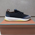 Loro Piana Men’s Mixed-Material Low-Top Sneakers — hero