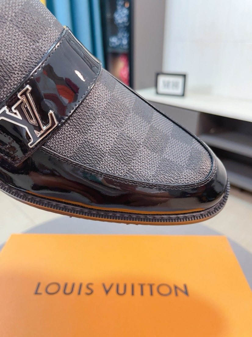 Louis Vuitton Check Panel Loafers — detail
