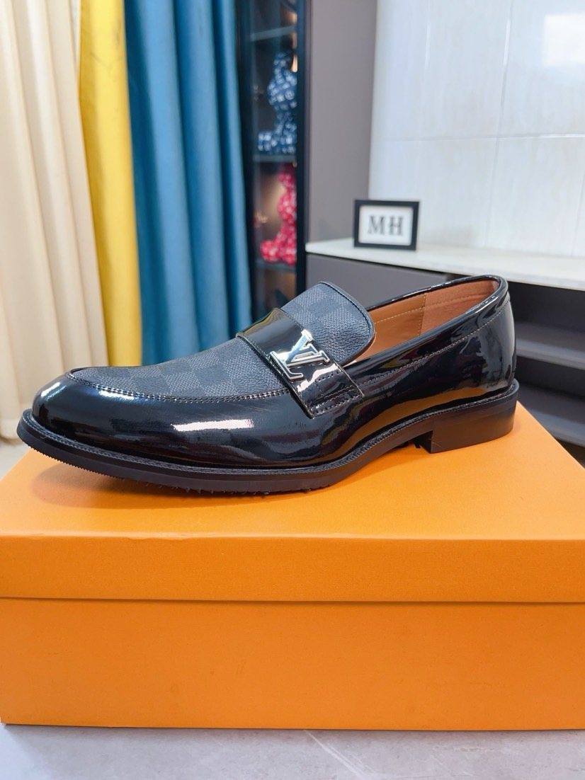 Louis Vuitton Check Panel Loafers — side