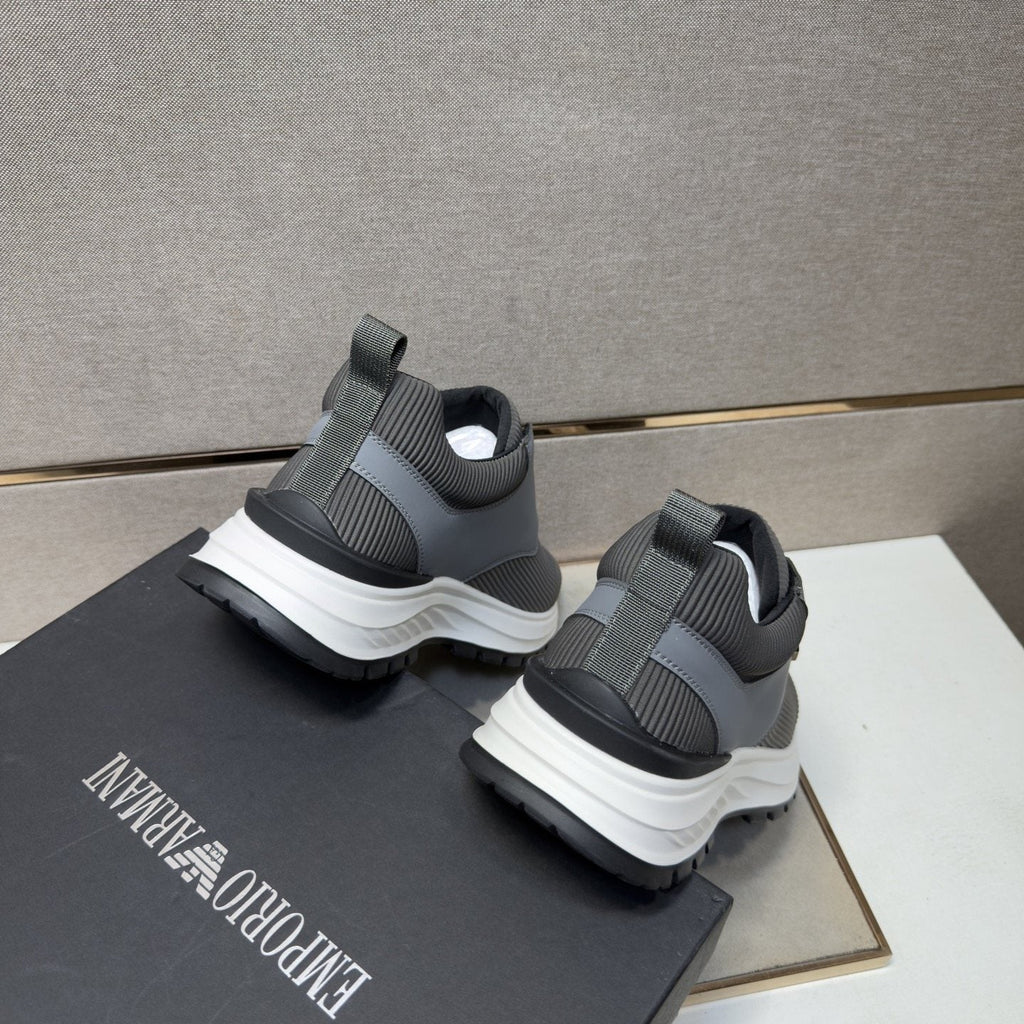 Armani Black Slip-On Sneakers — back