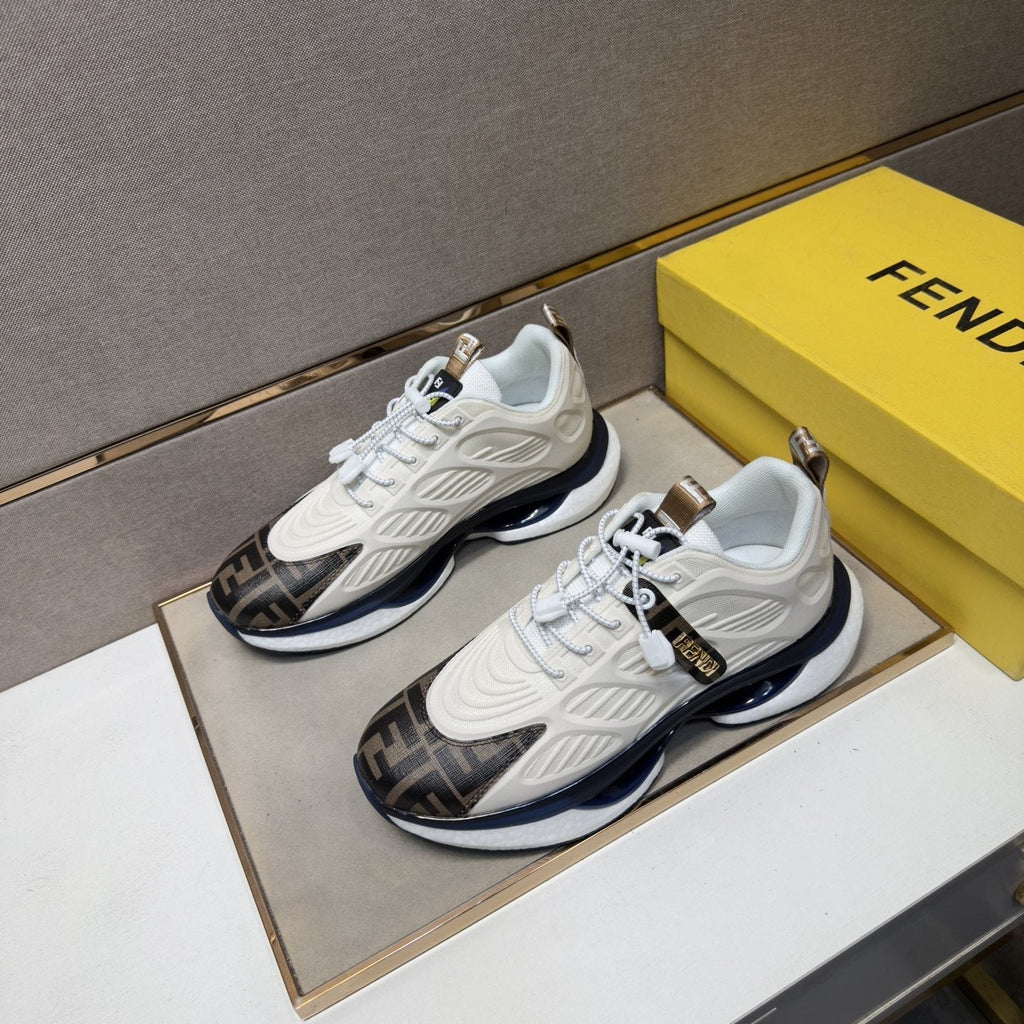 Fendi Patterned Toe Low-Top Sneakers — front