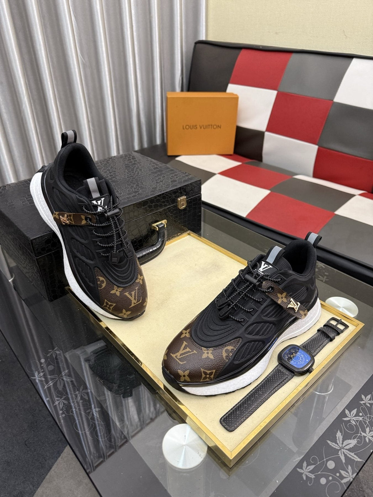 Louis Vuitton Monogram Panel Sneakers — side