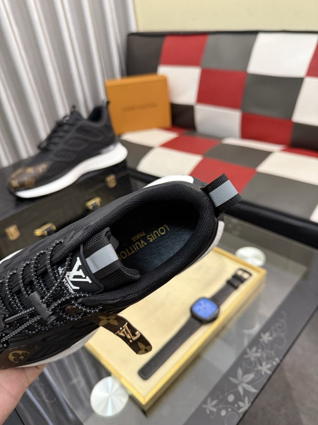 Louis Vuitton Monogram Panel Sneakers — detail