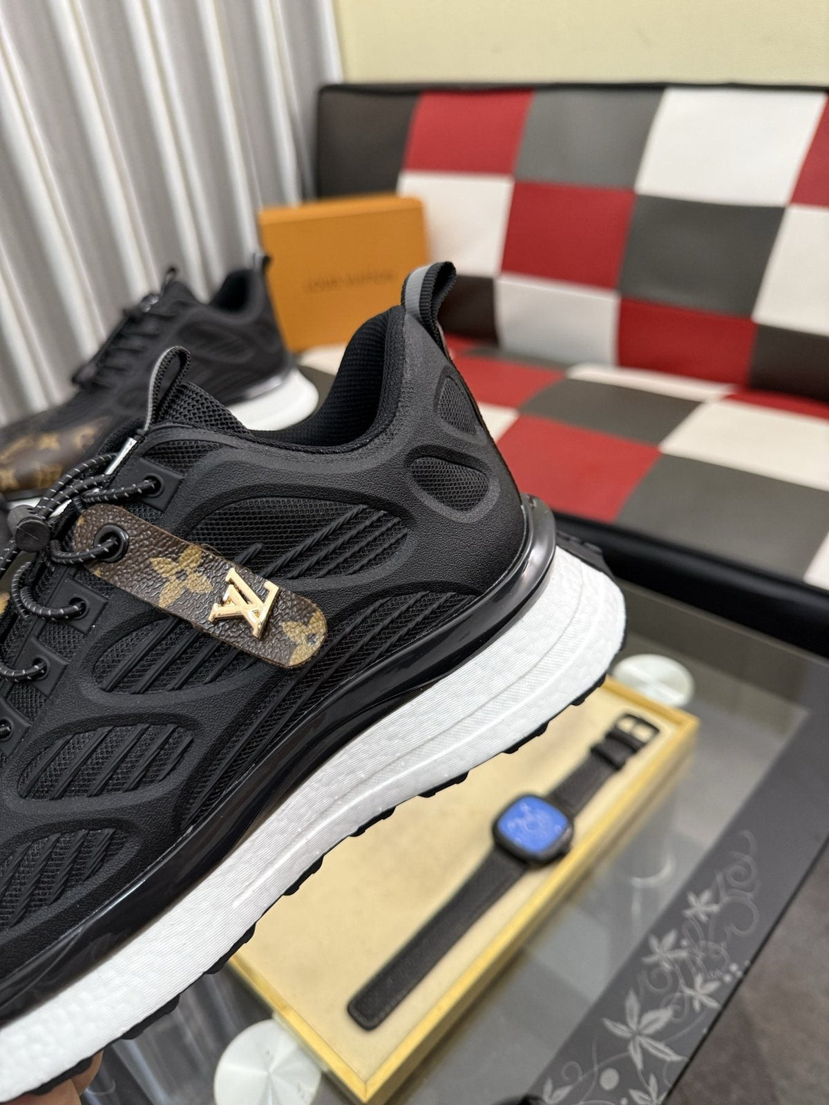 Louis Vuitton Monogram Panel Sneakers — detail