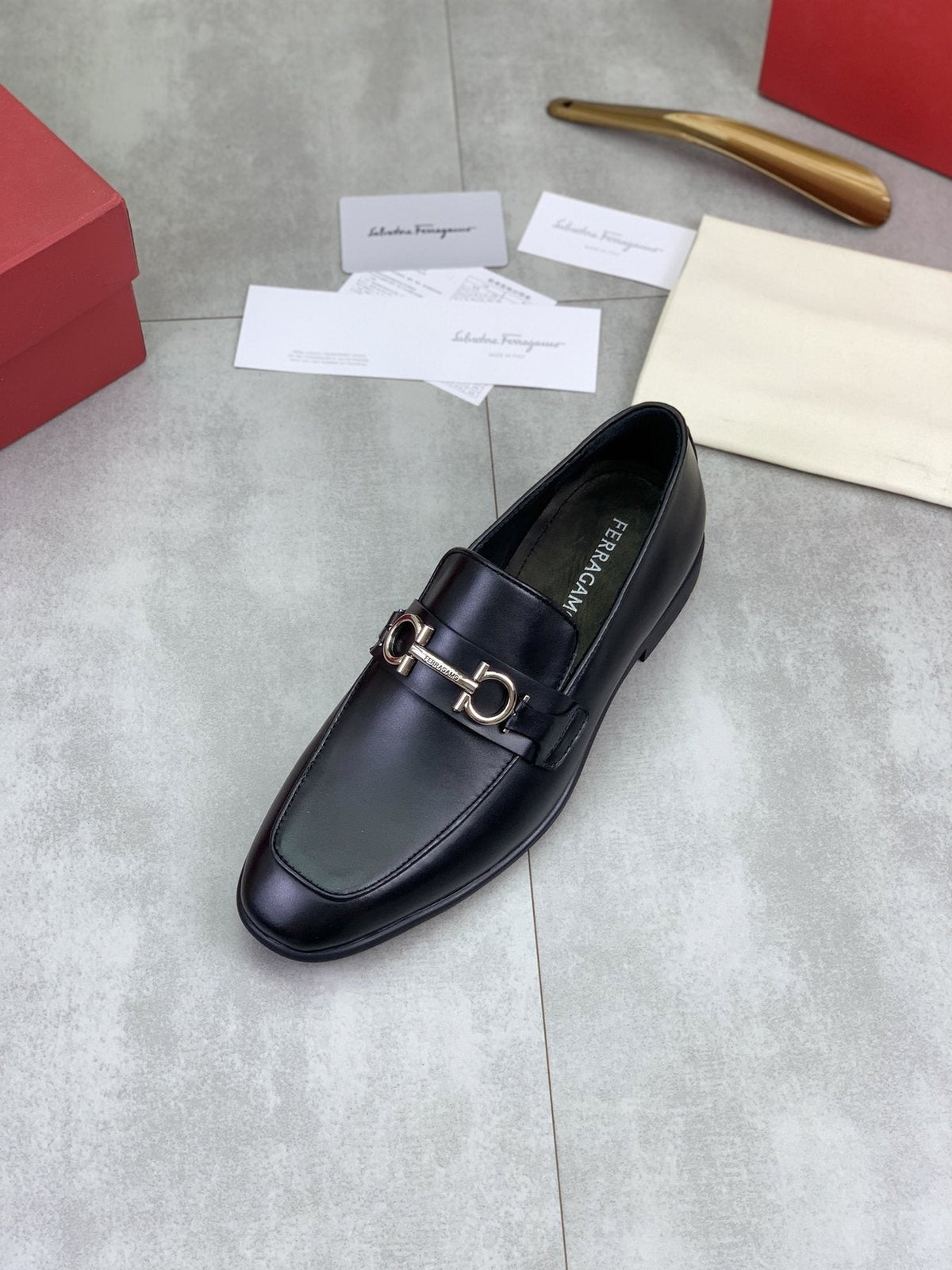 Salvatore Ferragamo Metal Bit Loafers — front