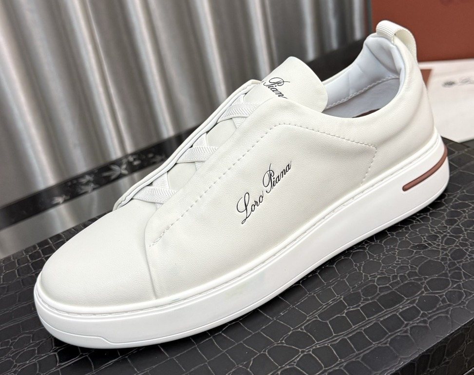 Loro Piana Side-Logo Slip-On Sneakers — hero
