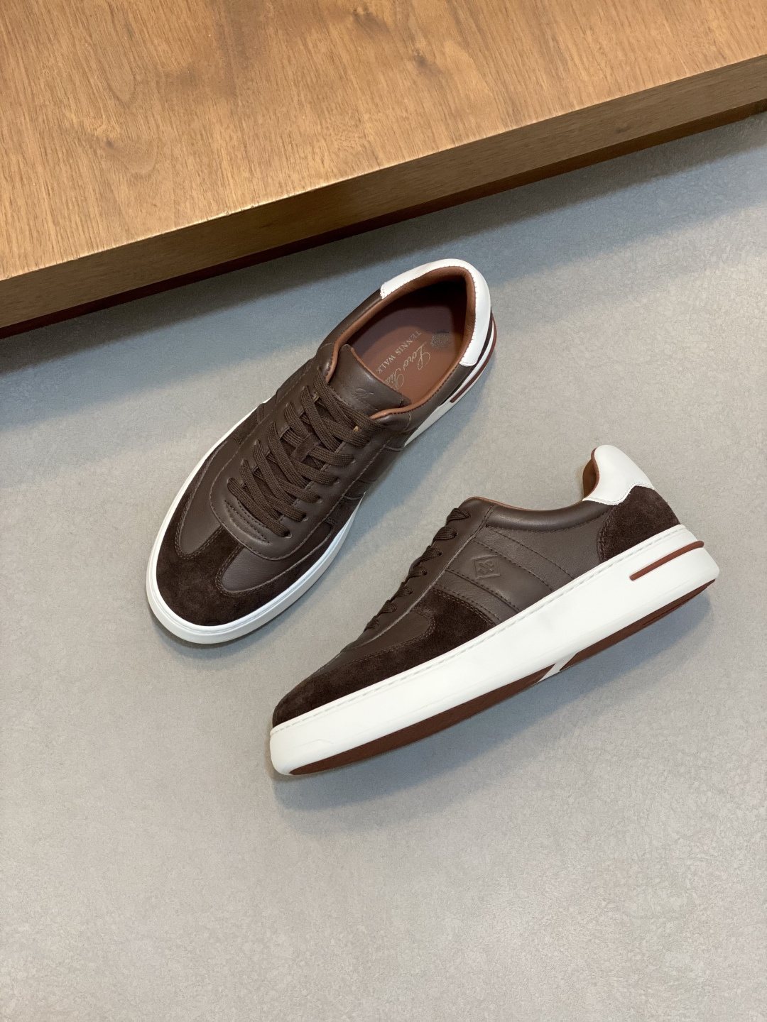 Loro Piana Paneled Low-Top Sneakers — front
