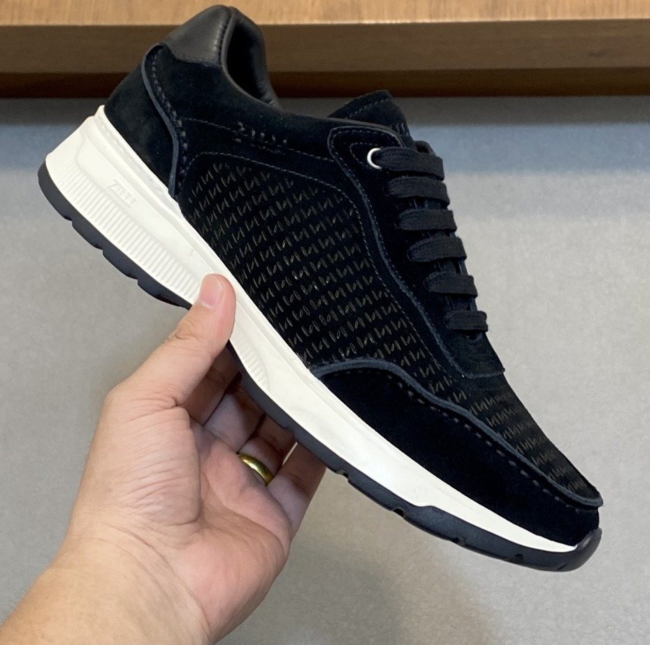 Zilli Textured Lace-Up Sneakers — front