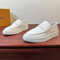 Louis Vuitton White Slip-On Loafers — hero