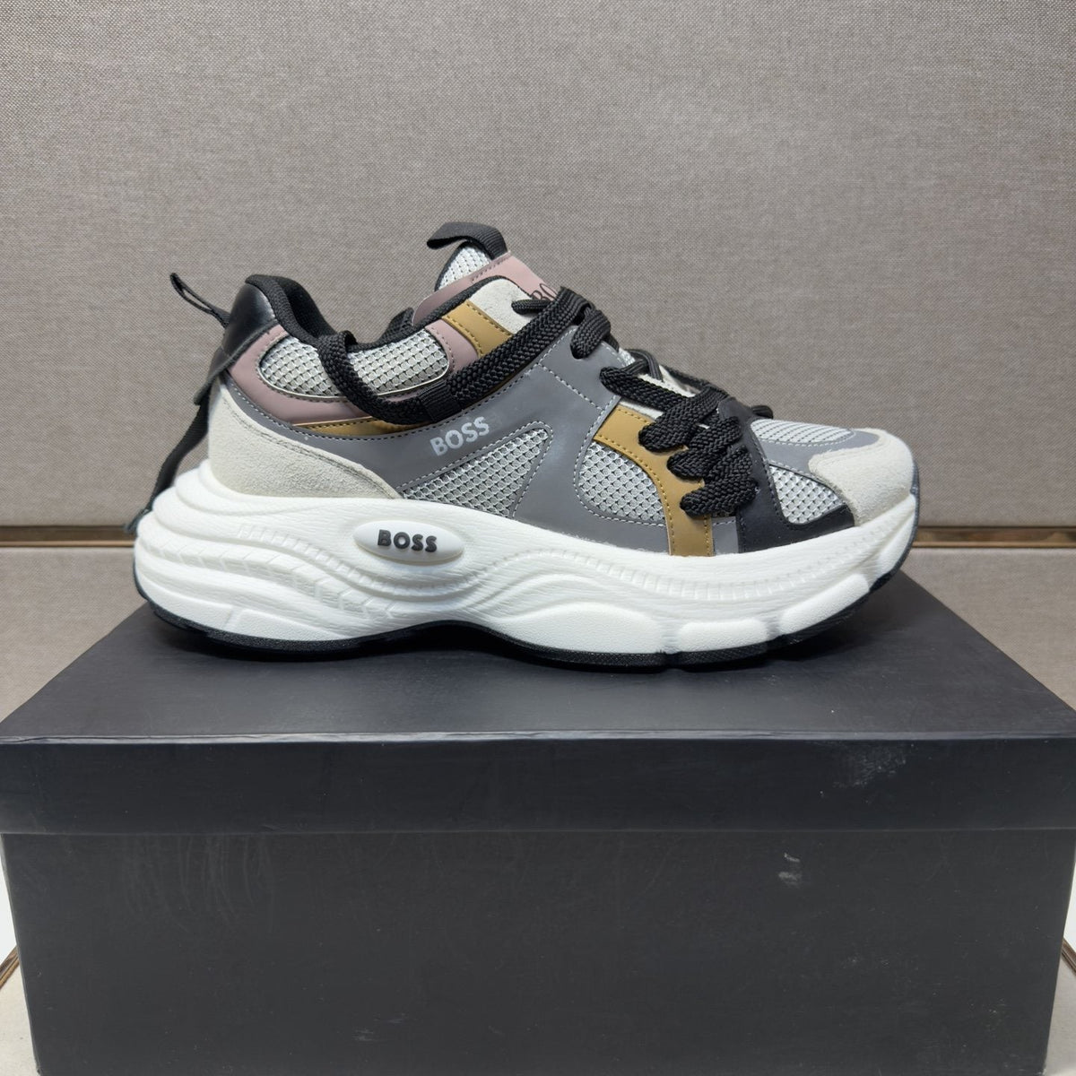BOSS Mesh Panel Low-Top Sneakers — hero