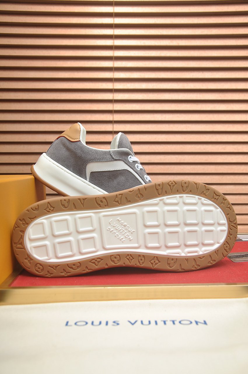 Louis Vuitton Paneled Low-Top Sneakers — side