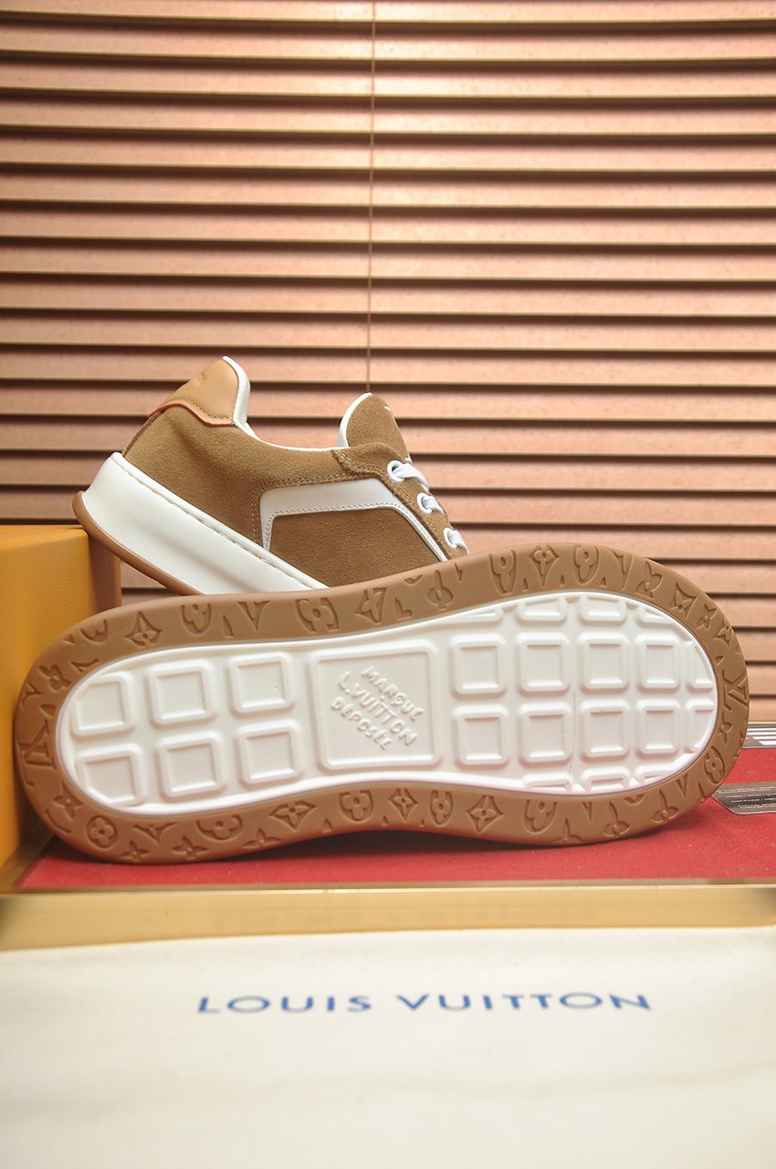 Louis Vuitton Paneled Low-Top Sneakers — side