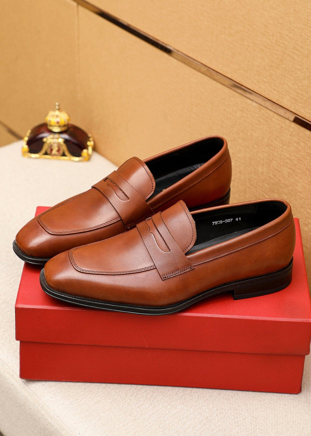 Ferragamo Leather Bit Loafers — front