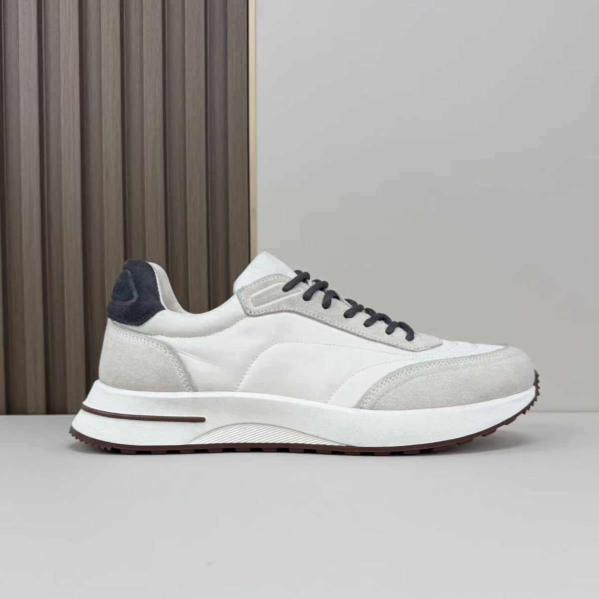 Loro Piana Contrast Lace-Up Sneakers — side
