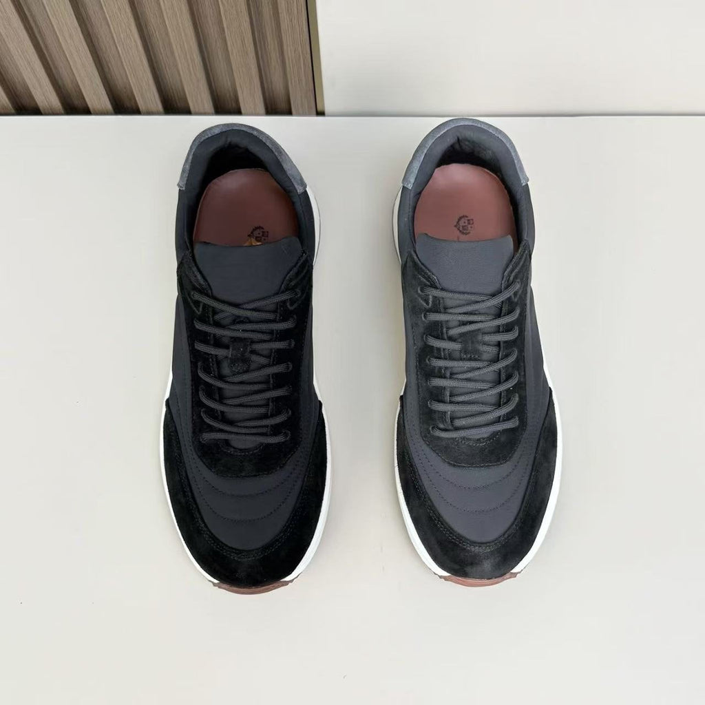 Loro Piana Contrast Lace-Up Sneakers — front