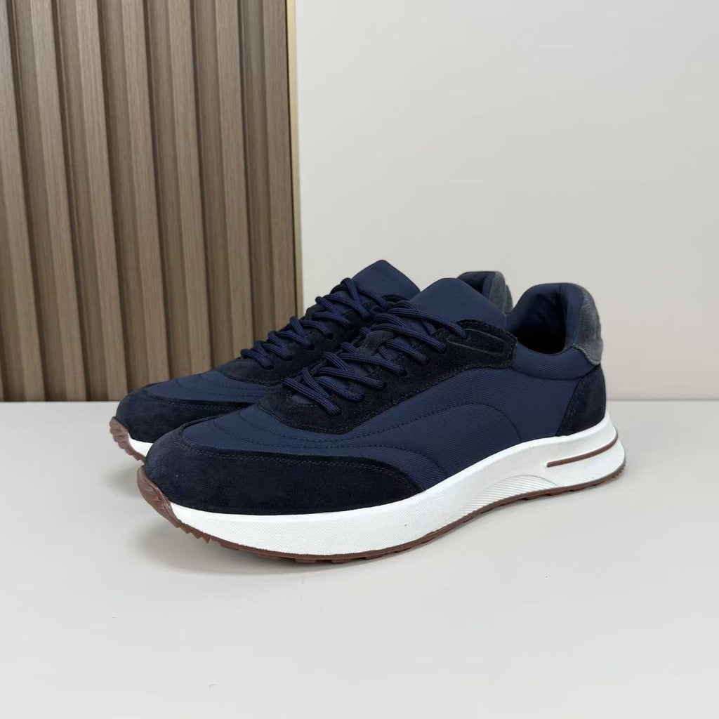 Loro Piana Contrast Lace-Up Sneakers — front