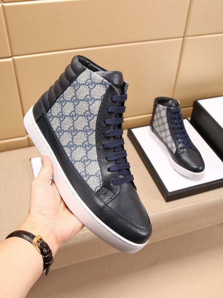 Gucci GG-Pattern High-Top Sneakers — model