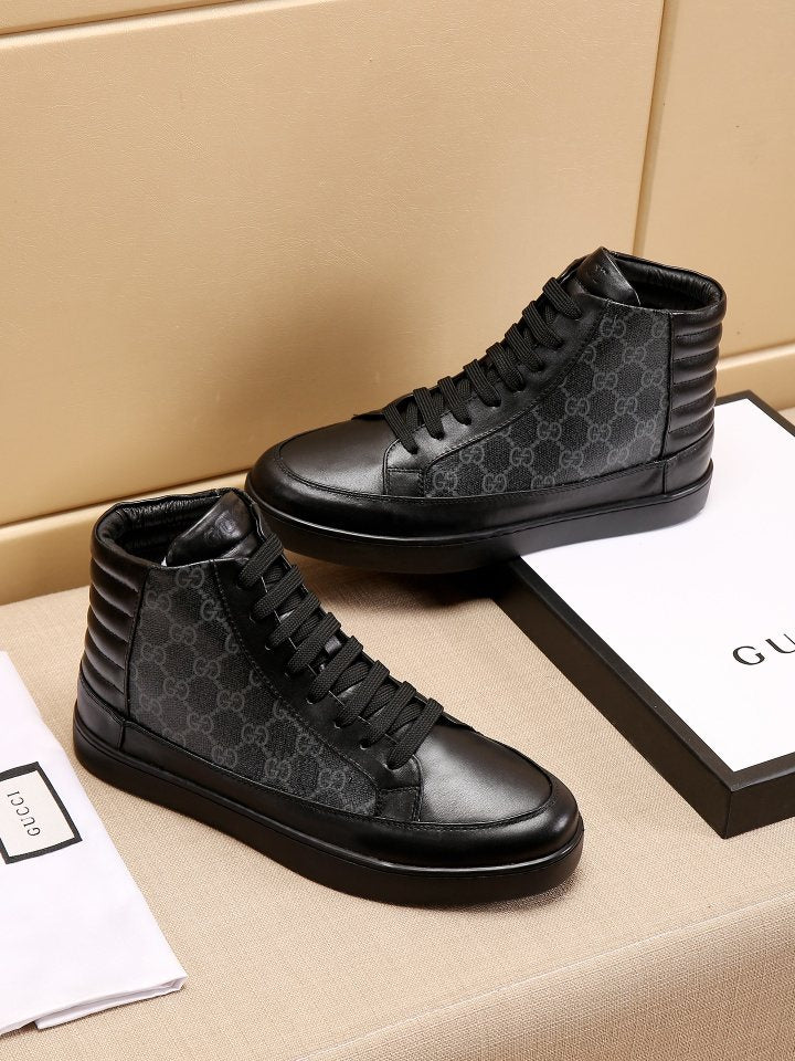 Gucci GG-Pattern High-Top Sneakers — front