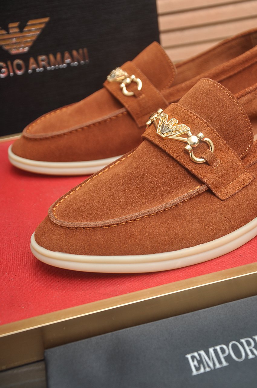 Armani Horsebit Slip-On Loafers — detail
