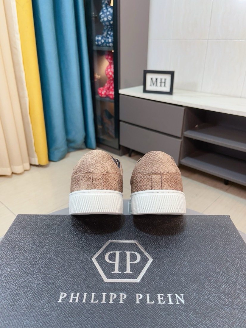 PHILIPP PLEIN Textured Low-Top Sneakers — back