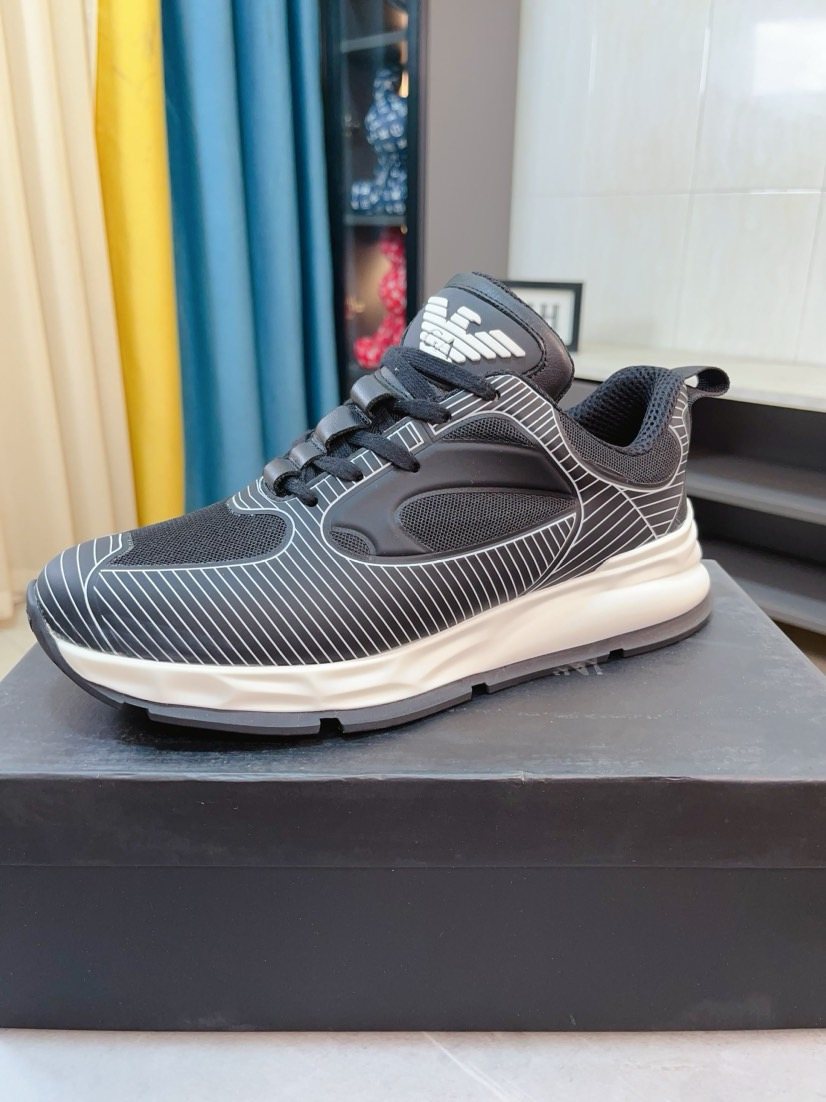 Giorgio Armani Textured Low-Top Sneakers — hero