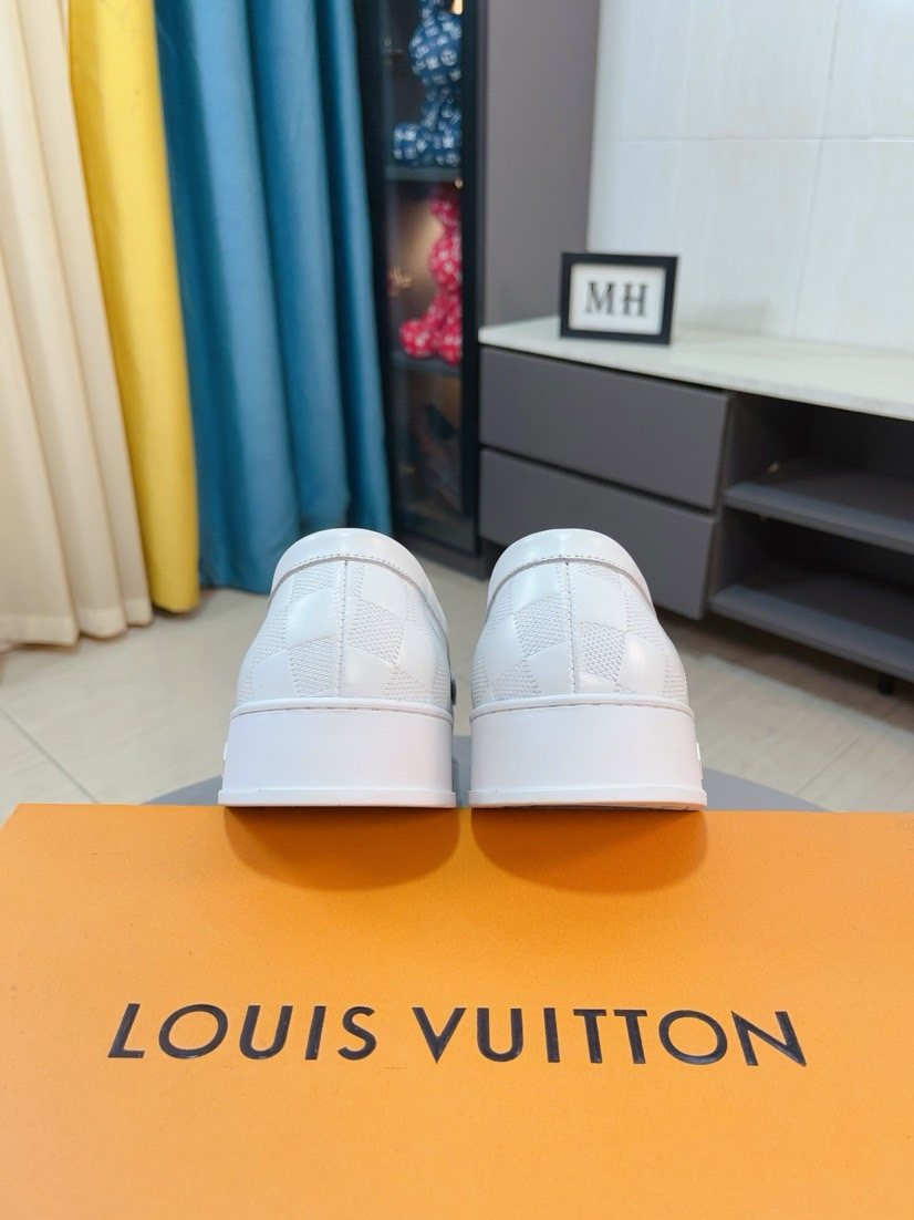 Louis Vuitton Check-Pattern Loafers — back