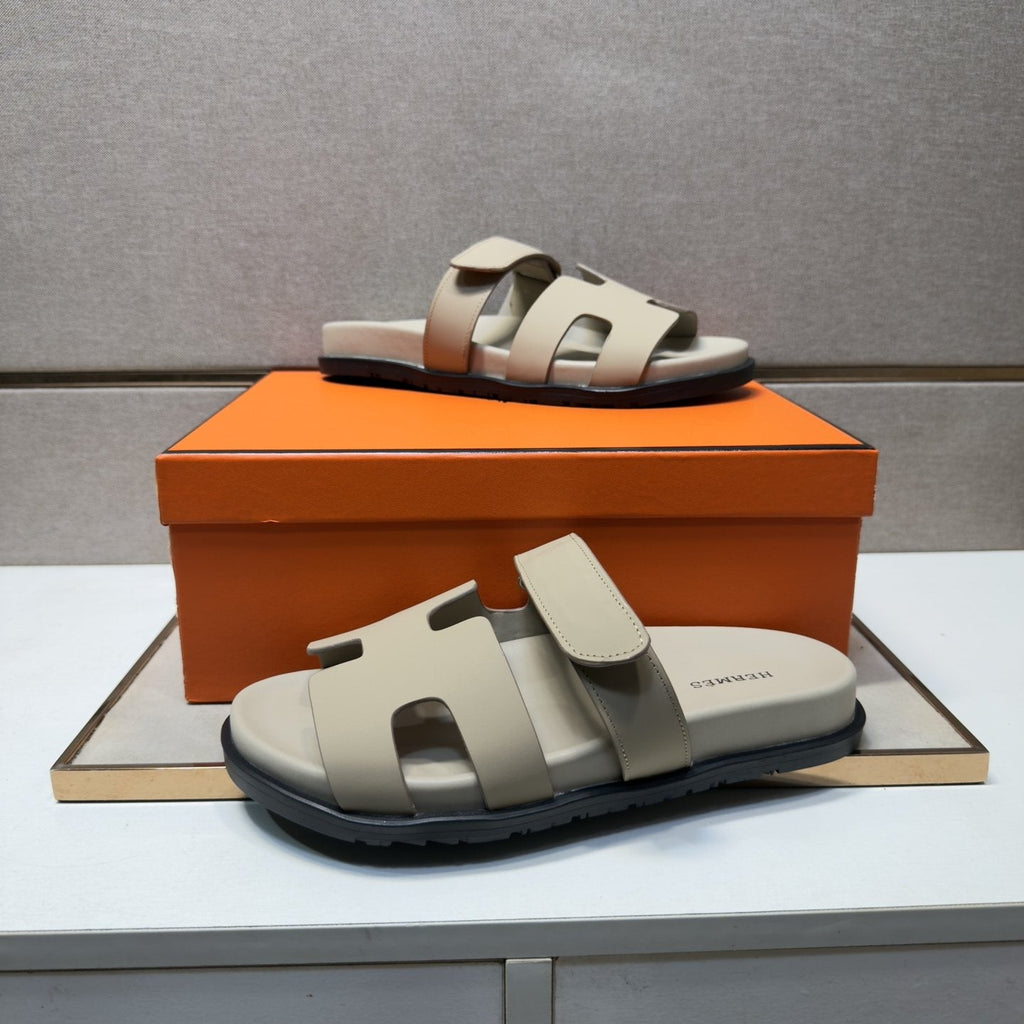 Hermès H-Cutout Open-Toe Sandals — front