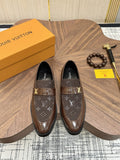 Louis Vuitton Monogram Buckle Loafers — front