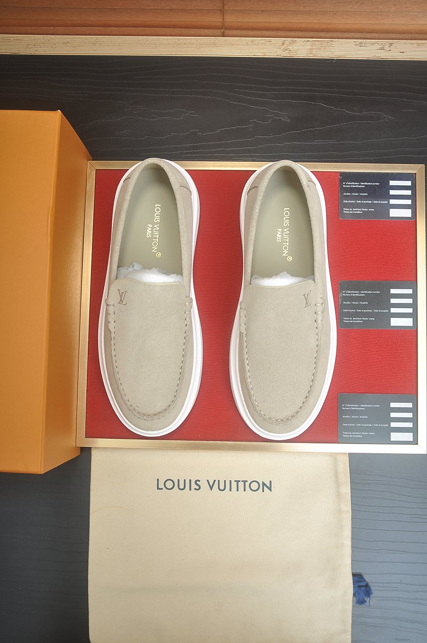 Louis Vuitton Men’s Moc-Toe Slip-On Shoes — front
