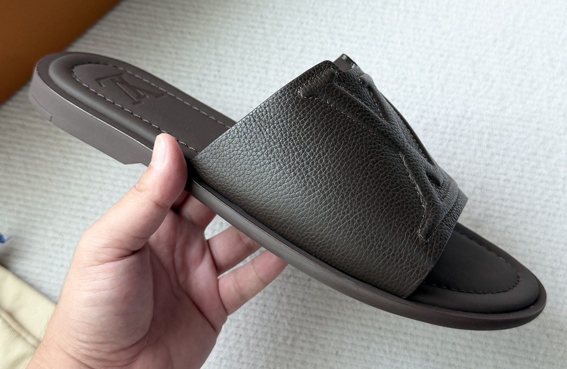 Louis Vuitton Portofino Monogram Slide Sandals — hero