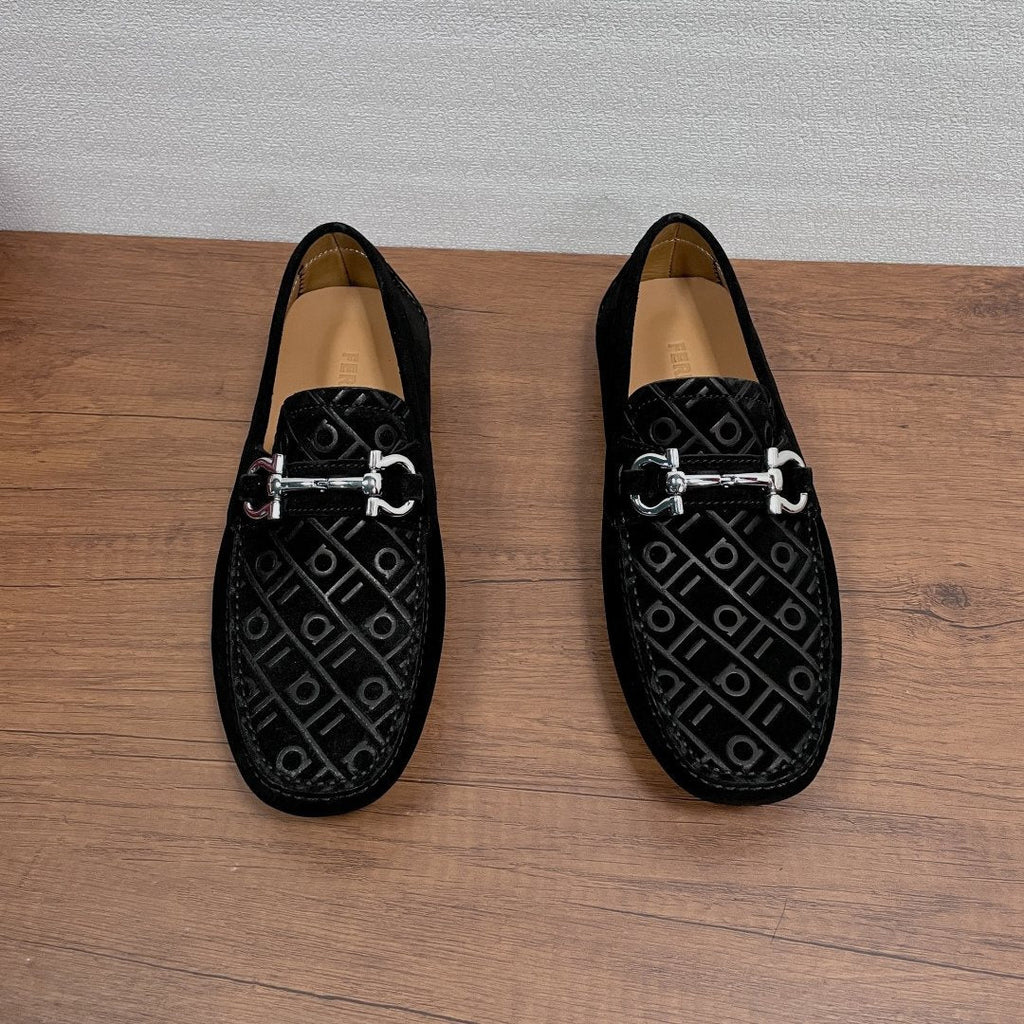 Ferragamo Horsebit Driving Shoes — front